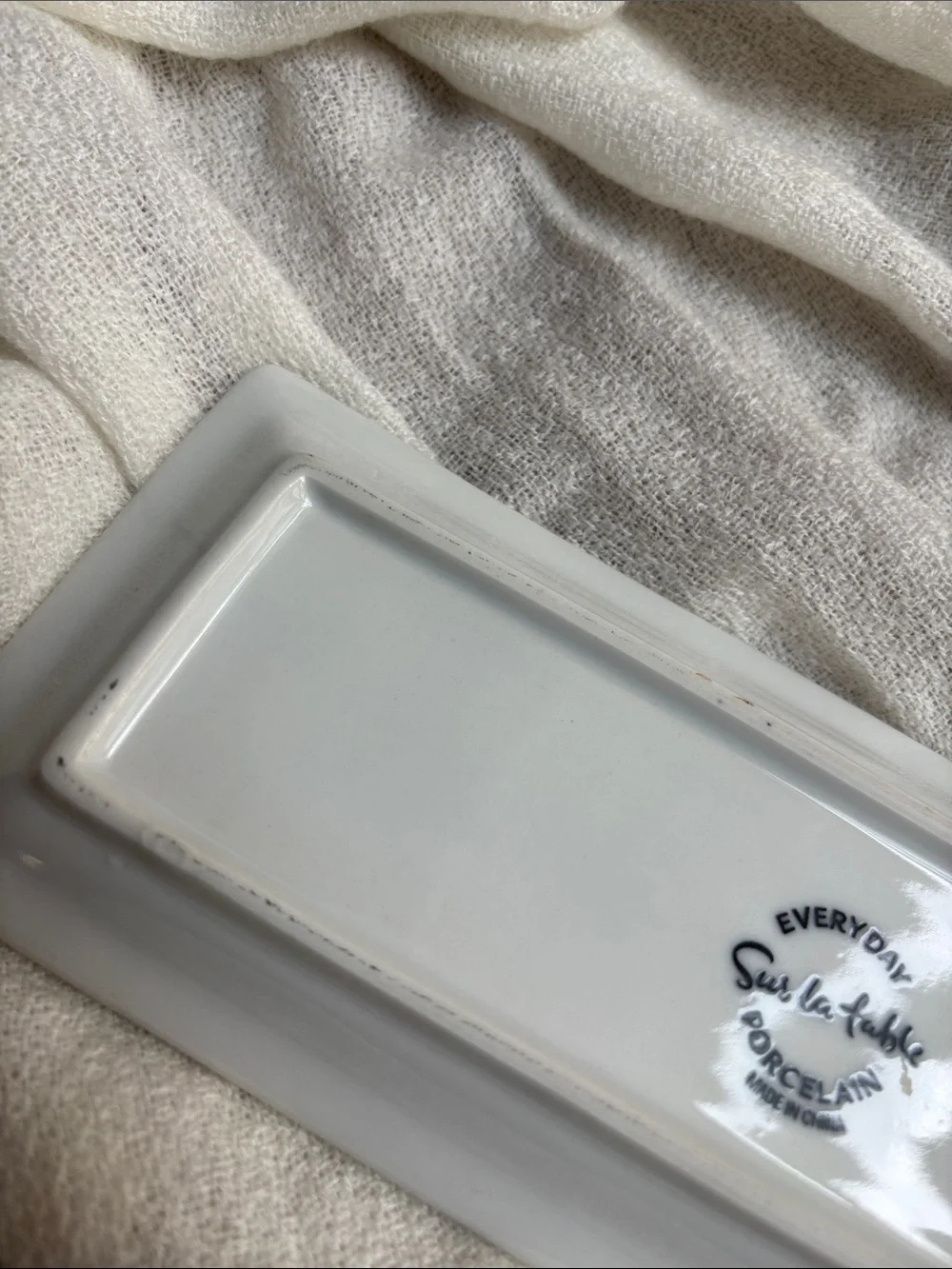 Sur La Table White Everyday Porcelain Serving Trays - Set of 2